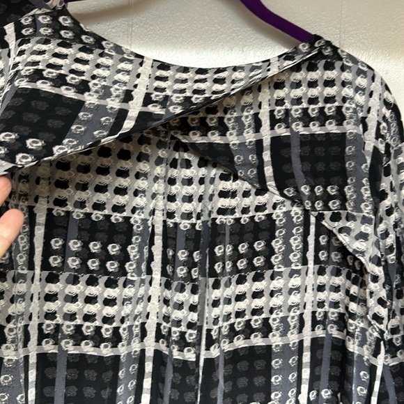 NWT Thakoon Design Nation Womens L Carnaby Street Dotted Shift Dress Black Gray - Picture 6 of 12